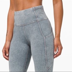 Lululemon fast and free high rise 25 size 6 ice dye